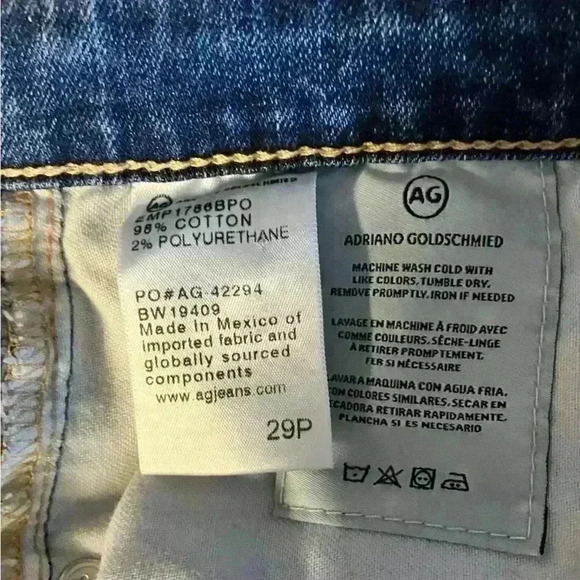 AG Adriano Goldschmied The Mid Rise Stevie Capri Petite Blue - Picture 9 of 10